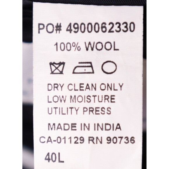 Mens Ryan Seacrest Blue Blazer Sport Coat Sport Jacket Wool 40L Men Button Suits - Picture 12 of 13